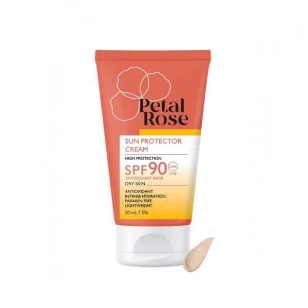 کرم ضد آفتاب پتال رز با SPF90 مناسب پوست خشک