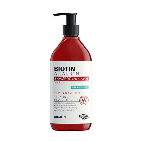 شامپو ضد شوره حاوی بیوتین و آلانتوئین دیلمون 385ml
