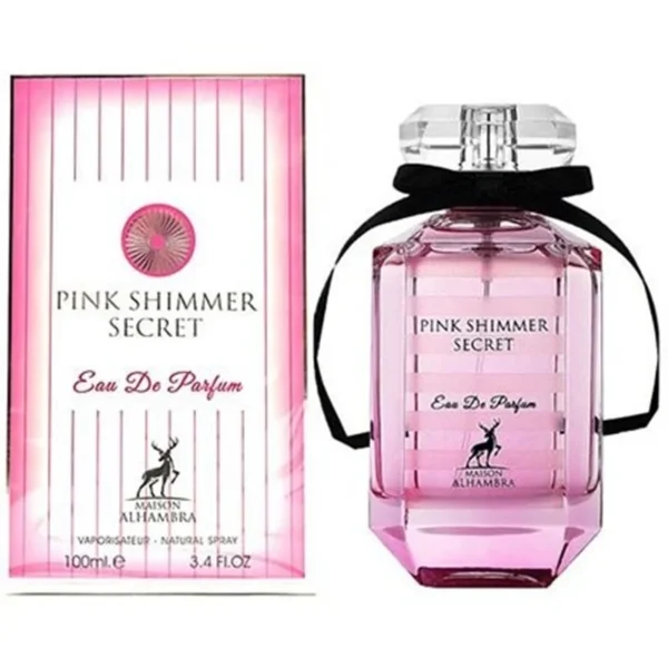 عطر زنانه الحمبرا(Alhambra) مدل pink shimmer secret(ویکتوریا سکرت) حجم 100ml