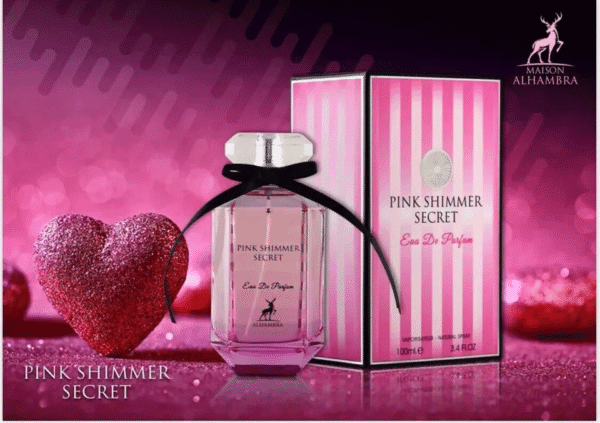 عطر زنانه الحمبرا(Alhambra) مدل pink shimmer secret(ویکتوریا سکرت) حجم 100ml - Image 2